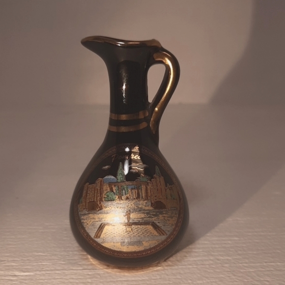 24k Gilded Pompeii Souvenir Vessel - Picture 2 of 5
